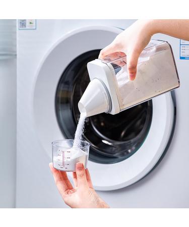 Laundry Detergent Dispenser Washing Powder Storage Detergent Container with Measuring Cup Laundry Powder Container Fabric Softener Box Detergent Dispenser for Bathrooms Toilets 1100ml - Buy Online on SooperMarket.com