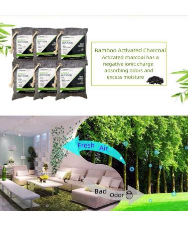 6-Pack Nature Fresh Air Cleaner Bags - Bamboo Charcoal Smell Eliminator for Home, Pets, Vehicle, Wardrobe & Bathroom - Buy Online on SooperMarket.com