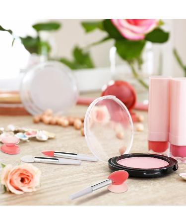 Newtay 20 Pcs Silicone Lip Brush Covers and Brushes for Lipsticks, Lip Gloss, Balm - Pink/White - Buy Online on SooperMarket.com