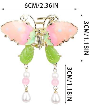 Butterflies Tassel Hair Clip | 3D Butterflies Clips | Hair Fashion Accessories Elegant Tassel Butterflies Hairpins Alloy Barrettes Tassel Butterflies -Shaped Hair Clip for Ladies Girls - Buy Online on SooperMarket.com
