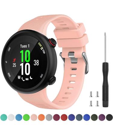 Watbro Compatible with Garmin Forerunner 45 Band  Soft Silicone Sport Replacement Watch Band  Fitness Strap Bracelet Wristband for Garmin Forerunner 45 Smartwatch Pink+Teal+Orange - Buy Online on SooperMarket.com