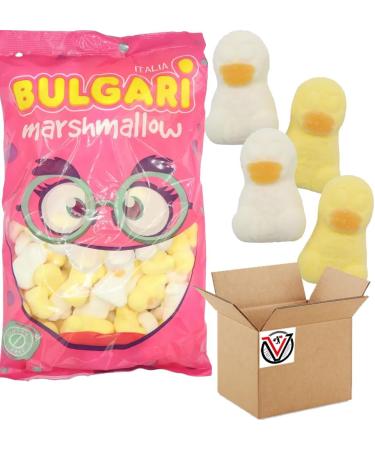 VIMIX Marshmallow Ducks Bag 900g - Vanilla Flavour Marshmallows in the Shape of Ducks | Ideal for Easter Pick and Mix Line - Buy Online on SooperMarket.com