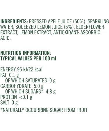 Cawston Press Sparkling Elderflower Lemonade Drink - 6 x 750ml Glass Bottles - No Sugar/Sweeteners/Artificial Colors/Preservatives - Buy Online on SooperMarket.com