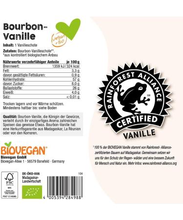 Bourbon Vanilla Cane (Gluten-Free) - BIO VEGAN - Buy Online on SooperMarket.com