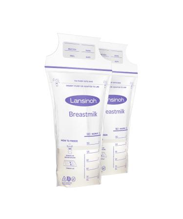 Lansinoh Breastmilk Storage Bags, 200 Count Value Pack, Easy to Use Milk Storage Bags for Breastfeeding, Presterilized, Hygienically Doubled-Sealed, for Refrigeration and Freezing, 6 Ounce 200 Count 200.0