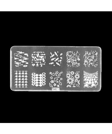 Bodhi2000 Nail Art Stamping Kit 1 Stamping Plate +1 Stamper + 1 Scraper Manicure Stamping Kit work for Nail Art Design and Decoration Template Random - Buy Online on SooperMarket.com
