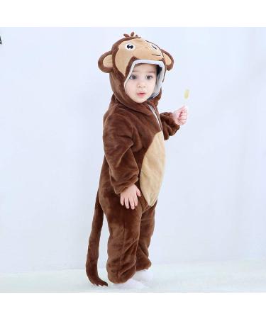 COOKY.D Unisex Winter Animal Hooded Baby Romper - 18-24 Months, Dark Brown - Buy Online on SooperMarket.com