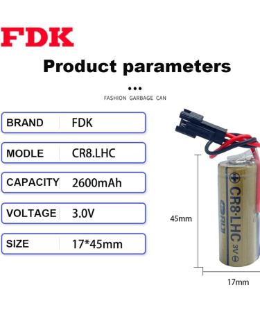 Buy CR8. LHC 17450 3V Battery 2600mAh - 4 Pcs Non-Rechargeable for Fuji FDK Memory Backup - International Shipping Available - Buy Online on SooperMarket.com