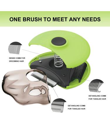 3-in-1 Portable Cat Brush for Shedding - Pet Slicker Brush for Dematting & Detangling - Grooming Brush for Dogs, Cats, Rabbits - Easy Undercoat Removal (Blue) - Buy Online on SooperMarket.com