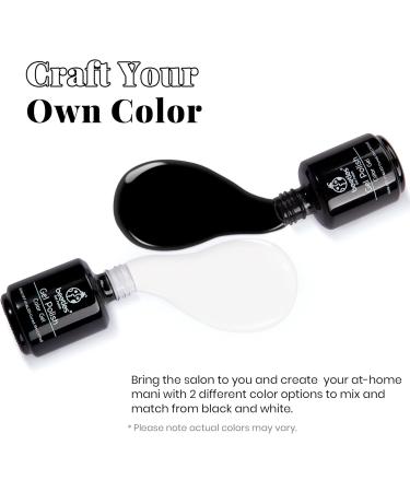 Beetles Gel Nail Polish Kit- 2 Pcs 15ml Black And White Gel Polish Black Winter Gel Nail Polish Black Nail Polish Soak Off Led Gel Polish Nail Art Manicure Salon Diy at Home - Buy Online on SooperMarket.com