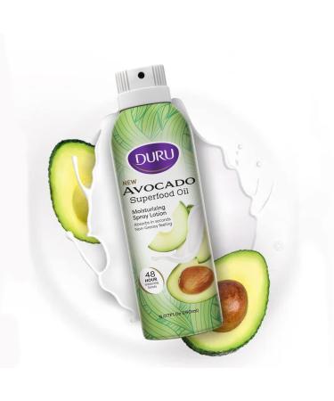Duru Avocado Moisturizing Spray Lotion - 48 Hour Hydration for Dry Skin Repair | Body Moisturizer with Superfood Avocado Oil | Skin Care for Women, Men, Kids - Buy Online on SooperMarket.com