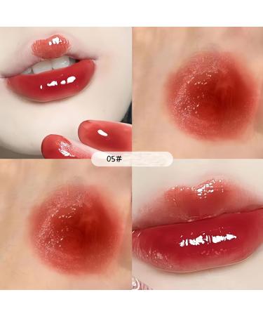 5pcs Mirror Water Lip Gloss Set - Cute Bear Jelly Lipstick Moisturizing Long Lasting Korean Style Liquid Lipstick Multicolor Hydrating Lip Stain Gift Set - Buy Online on SooperMarket.com