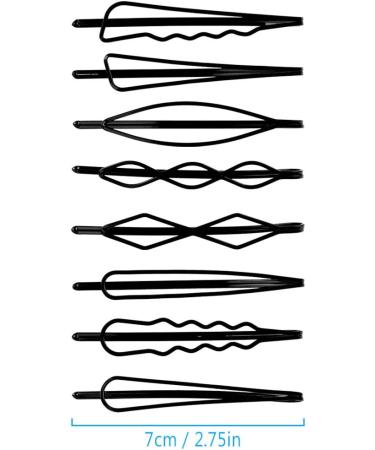 24PCS Hair Clips 8 Styles Hair Grips Hair Pins Hair Styling Accessories Hair Barrette Clips for Women Girls DIY Black - Buy Online on SooperMarket.com