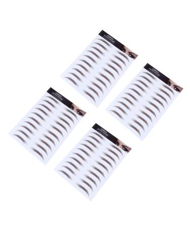 HAPINARY 4pcs Eyebrow Stickers Tatoo Eyebrow Makeup Eyebrow Shape Water Transfer Eyebrow Sticker Hair 6d Tool