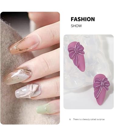Nail Carving Mold - Creative 3D Silicone Manicure Tool for Home | High Toughness Bear & Butterfly Shapes | International Shipping Available - Buy Online on SooperMarket.com