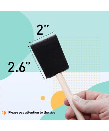 YiBaiBrush-Foam Paint Brushes  2 Inch Sponge Brushes 20 Pack  Sponge Paint Brushes  Foam Brushes  Painting Sponges  Sponge Paint Brushes for Painting and Staining 2 Inch 20pcs - Buy Online on SooperMarket.com