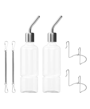 VILLCASE 2PCS Pet Hanging Water Bottles Rabbit Water Bottles Hamster Automatic Water Dispenser Portable Water Bottles for Ferrets Chinchillas Guinea Pigs Small Puppy Kitten