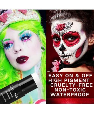 Go Ho Cream Red Face Paint Stick (1.06 Oz) - Ideal for Halloween Cosplay, Joker Clown SFX Makeup - Waterproof Formula for Adults & Children - Buy Online on SooperMarket.com