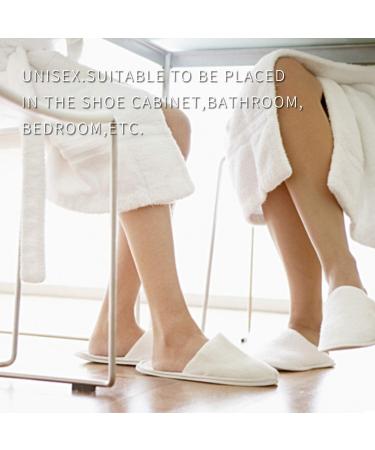 KRISMYA 24 Pairs Spa Slippers - Non-Slip Disposable Closed Toe Slippers for Men and Women | Ideal for Hotel, Home, Guest Use - White - Buy Online on SooperMarket.com