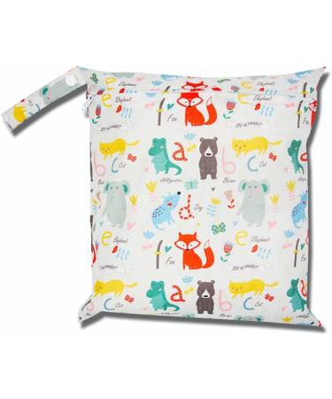 Buy Egurs Wetbag Waterproof Reusable Diaper Bag - White Zoo | Nappy Bag M 30x28cm - International Shipping Available - Buy Online on SooperMarket.com