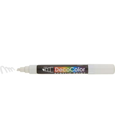 UCHIDA 315-C-0 Marvy Deco Color White Acrylic Paint Marker - Chisel Tip - Buy Online on SooperMarket.com