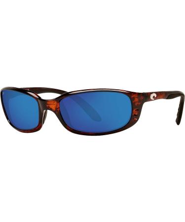 Costa Del Mar Men's Brine Oval Sunglasses Tortoise/Grey Blue Mirrored Polarized-580p 59mm - Buy Online on SooperMarket.com