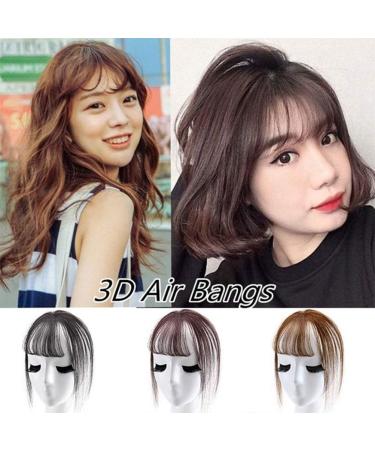 Invisible Human Hair Toppers For Women 3D Air Bangs Hair Topper Extension Invisible Seamless Thin Neat Air Bangs (A) - Buy Online on SooperMarket.com