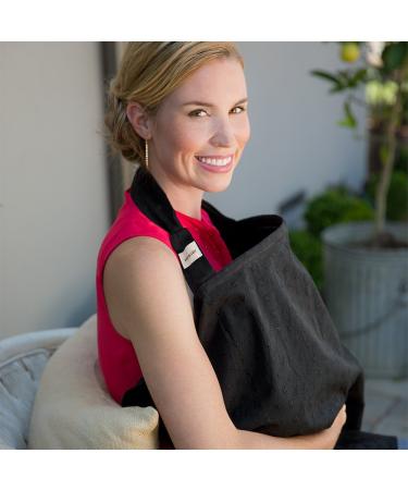 Bebe Au Lait Nursing Cover Black Eyelet Eyelet Black