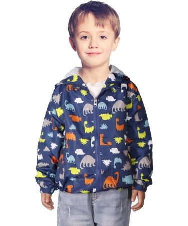 JinBei Toddler Kids Hooded Jacket - Waterproof Windbreaker Coat for Boys | 1-7 Years - 120 Bleu - Buy Online on SooperMarket.com