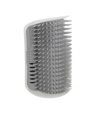 certainoly Cat Self Groomer - Soft Cat Grooming Brush - Soft Wall Corner Scratcher Massage Combs Grooming Brush Tool for Kitten Puppy with Long or Short Gray