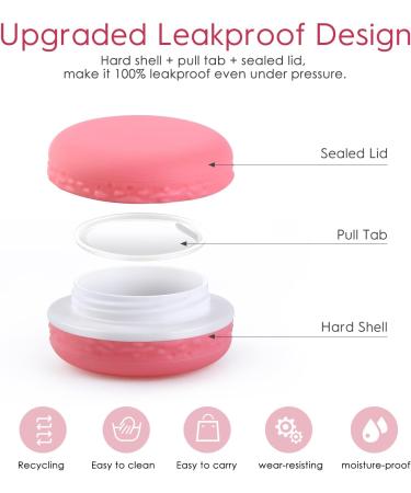 Stalife Travel Makeup Pots for Cream Small Sample Pot for Cosmetics Leakproof Mini Jars Toiletries Moisturiser with Lables (Plastic 6 Pcs) - Buy Online on SooperMarket.com