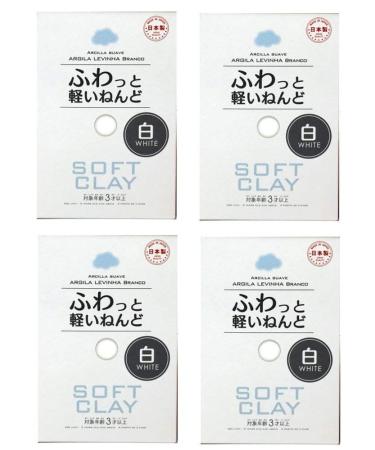 DAISO JAPAN Soft Clay Lightweight fluffy White 4 packs 4 Set white
