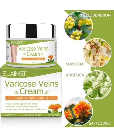 Varicose Veins Treatment Cream 50G - Spider Vein Relief for Tired, Heavy Legs | Strengthen Capillaries, Improve Leg Appearance - Buy Online on SooperMarket.com