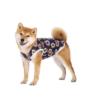 Pet Clothes Summer T-Shirt Cool Breathable Sun Protection for Medium Large Dogs (XS Navy Blue)