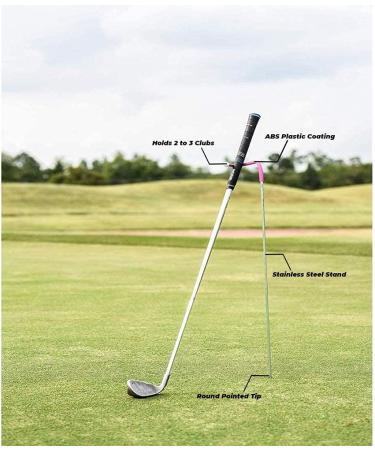 V-Shaped Golf Club Stand: Keep Clubs Clean, Dry & Visible - Durable Stainless Steel, Easy to Carry - Buy Online on SooperMarket.com