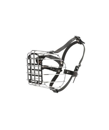 Dingo Mettal muzzle with plastic grille No. 7 wire muzzle for dog training handicrafts Easy comfort adjustable leather straps Rottweiler 14009