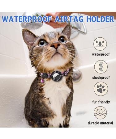Smpili Airtag Cat Collar | Reflective Kitten Collar with Breakaway Feature | 0.4 Width | Black - Buy Online on SooperMarket.com