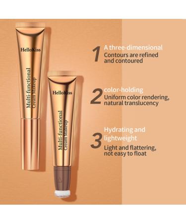 ZARICS Liquid Face Concealer Pen - Smooth Creamy Matte Finish Contour Stick for Body & Face | Waterproof Blendable Makeup with Cushion Applicator - Buy Online on SooperMarket.com