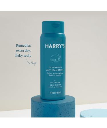 Harry's Men's Extra Strength Anti Dandruff 2-in-1 Shampoo & Conditioner - 2% Pyrithione Zinc 14 fl oz 3ct | International Shipping Available - Buy Online on SooperMarket.com