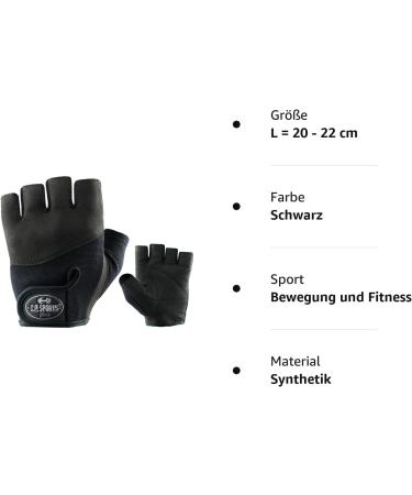 C.P.Sports Iron Glove Comfort | Padded Training Gloves for Men & Women | Weight Training Bodybuilding Gym Fitness & Cycling | Size L (20-22 cm) - Buy Online on SooperMarket.com
