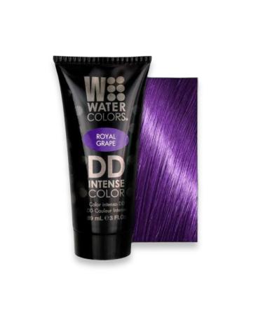 Watercolors DD Intense Semi Permanent Hair Color Ultra-Vibrant Ammonia Free Color 3 Fl Oz (Royal Grape)