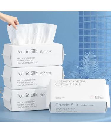 Disposable facial towel extra thick and soft dry baby towels for women dry and wet application facial cotton cloth for removing thickening for sensitive skin 4 pieces