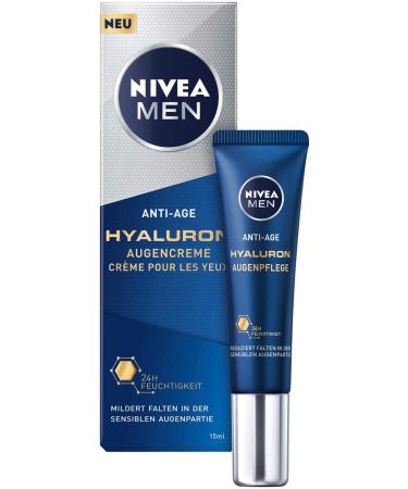 Nivea men anti-Age hyaluron eye cream (15 ml) eye care reduced signs of fatigue moisturizing cream masturbates folds in the eye area visibly single