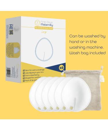 First Days Maternity Reusable Breast Pads - Extra Large Organic Cotton Washable 6-Pack for Breastfeeding - Buy Online on SooperMarket.com