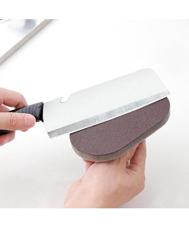 Tainrunse Stove Cleaning Sponge Brush Comfortable Grip Emery with Ergonomic Handle Mini Oil-Proof Quick Drying Multifunctional Kitchen Dish Pot Pan Bowl Sink Brown - Buy Online on SooperMarket.com