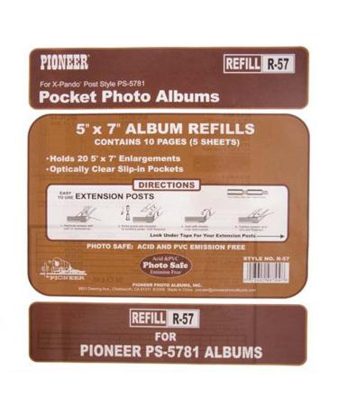 Genuine Pioneer double 5x7 refill page for your pocket album