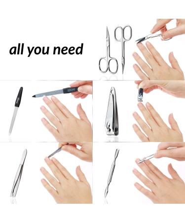 Marqus 7-Piece Manicure Set for Men & Women - Solingen Made in Germany Real Leather Case - Hand & Foot Care Essentials - Buy Online on SooperMarket.com