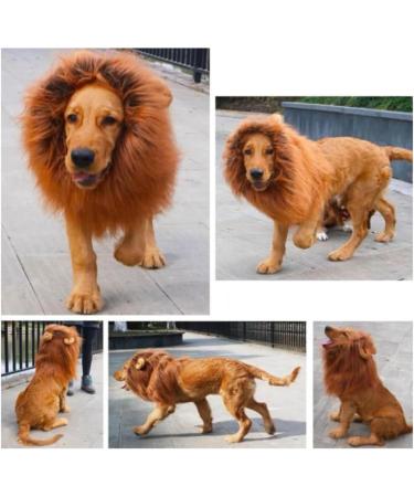 Lion Mane For Dog Lion Mane Costume For Dog Lion Mane For Dogs Large Dog Lion Mane Black Realistic Lion Mane Wig For Head Circumference 6/11/14.5inch (coffee M-11inch) M-11inch coffee - Buy Online on SooperMarket.com