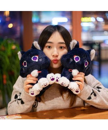 Genshin Impact Scaramouche Cat Plush Toy | 8.6-inch Stuffed Animal Doll for Kids | Soft and Cute Scara Cat Pillow Plushies - Buy Online on SooperMarket.com