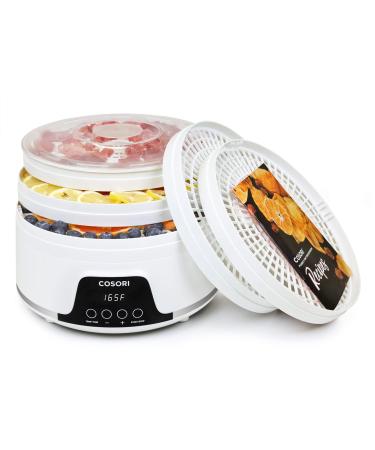 COSORI Food Dehydrator for Jerky, Fruit, Meat, Dog Treats, Herbs, Vegetable, Mushrooms, and Egg, 5 Trays Machine, Small BPA-Free Dryer with Timer and Temperature Control, Up to 165F, 50 Recipes 5 Trays Dehydrator(CFD-N051-W)